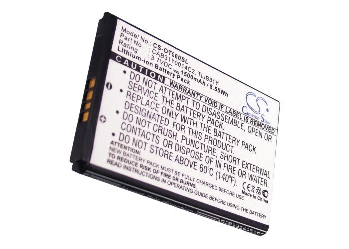 Replacement Battery for Cricket  AUTHORITY – Mobile, SmartPhone – 1500mAh/5.55Wh / 3.7V