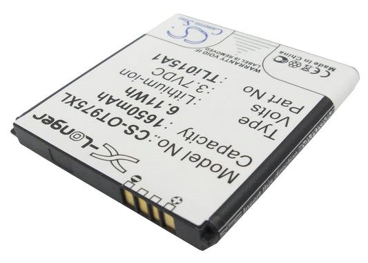 Replacement Battery for Vodafone  975N – Mobile, SmartPhone – 1650mAh / 6.11Wh / 3.7V