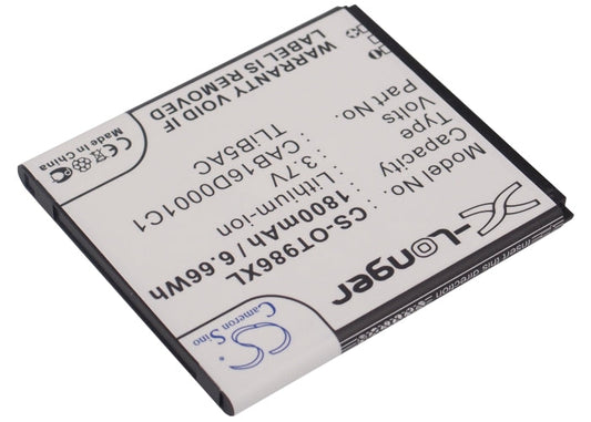 Replacement Battery for Alcatel  AK47 – Mobile, SmartPhone – 1800mAh/6.66Wh / 3.7V