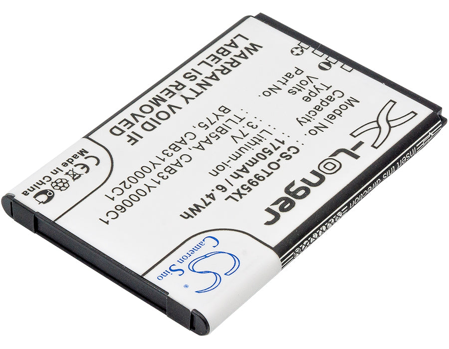 Replacement Battery for MTC  968 – Mobile, SmartPhone – 1750mAh / 6.48Wh / 3.7V