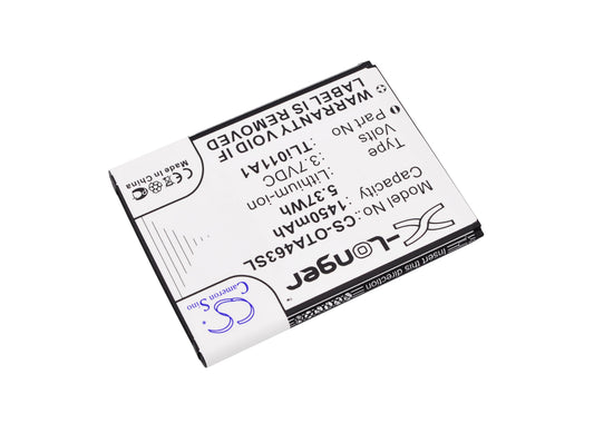 Replacement Battery for Alcatel  A463 – Mobile, SmartPhone – 1450mAh / 5.37Wh / 3.7V