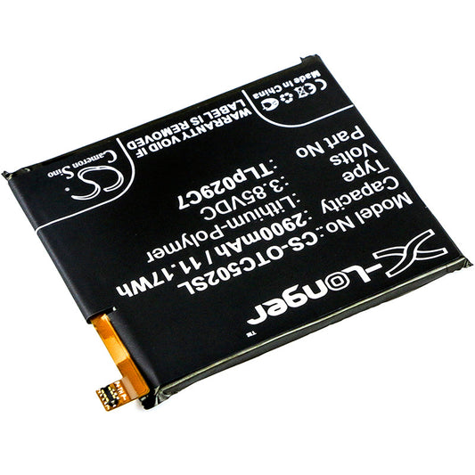 Replacement Battery for Alcatel  One Touch Idol 3C – Mobile, SmartPhone – 2900mAh / 11.17Wh / 3.85V