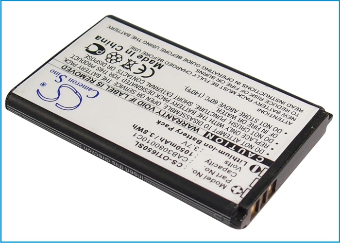 Replacement Battery for Alcatel  OT-I650 – Mobile, SmartPhone – 1050mAh/3.88Wh / 3.7V