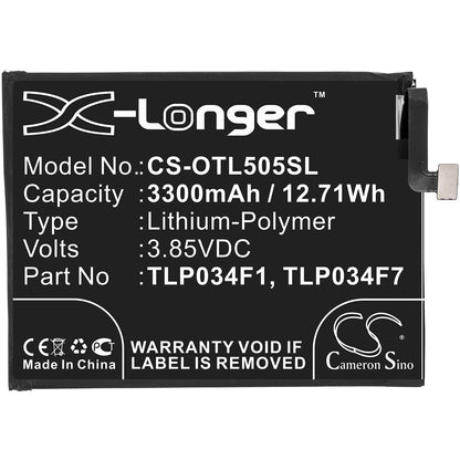 Replacement Battery for Total Wireless  A2X – Mobile, SmartPhone – 3300mAh / 12.71Wh / 3.85V