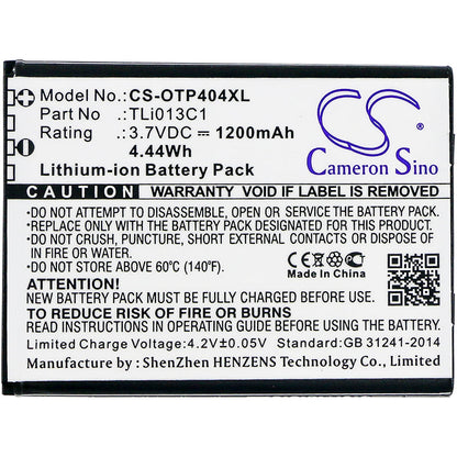 Replacement Battery for Cingular  Flip 2 – Mobile, SmartPhone – 1200mAh / 4.44Wh / 3.7V