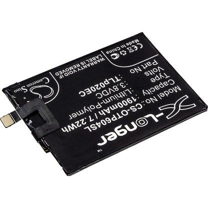 Replacement Battery for Alcatel  One Touch Pop Up – Mobile, SmartPhone – 1900mAh / 7.22Wh / 3.8V