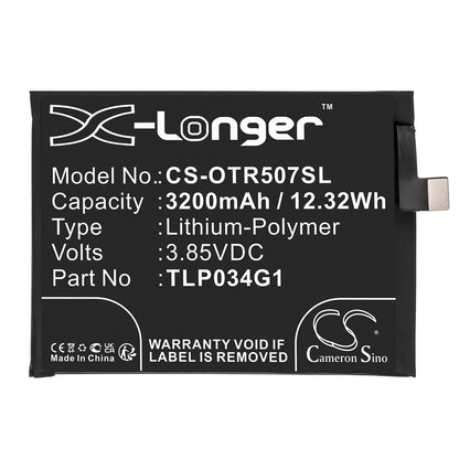 Replacement Battery for Alcatel  OT-5007S – Mobile, SmartPhone – 3200mAh / 12.32Wh / 3.85V