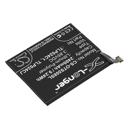 Replacement Battery for Alcatel  1X Evolve – Mobile, SmartPhone – 2400mAh / 9.24Wh / 3.85V