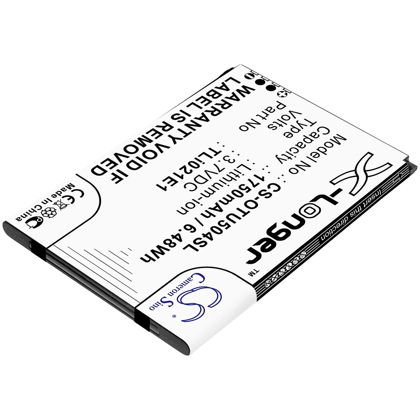 Replacement Battery for Alcatel  OT-5047U – Mobile, SmartPhone – 1750mAh / 6.48Wh / 3.7V