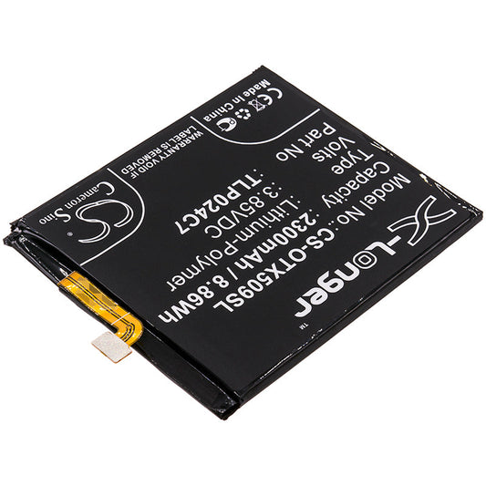 Replacement Battery for Alcatel  1X – Mobile, SmartPhone – 2300mAh / 8.86Wh / 3.85V