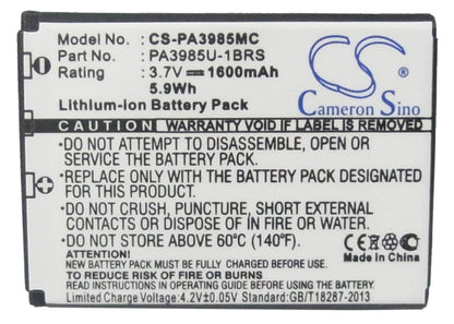 Replacement Battery for Toshiba  Camileo X200 – Camera – 1600mAh / 3.7V