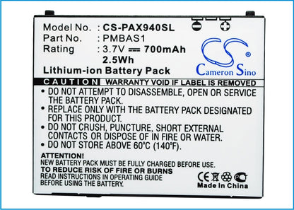 Replacement Battery for Panasonic  001P – Mobile, SmartPhone – 700mAh / 3.7V