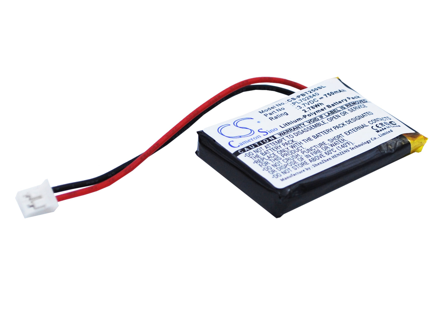 Replacement Battery for Philips  BT2500 – 750mAh / 2.78Wh