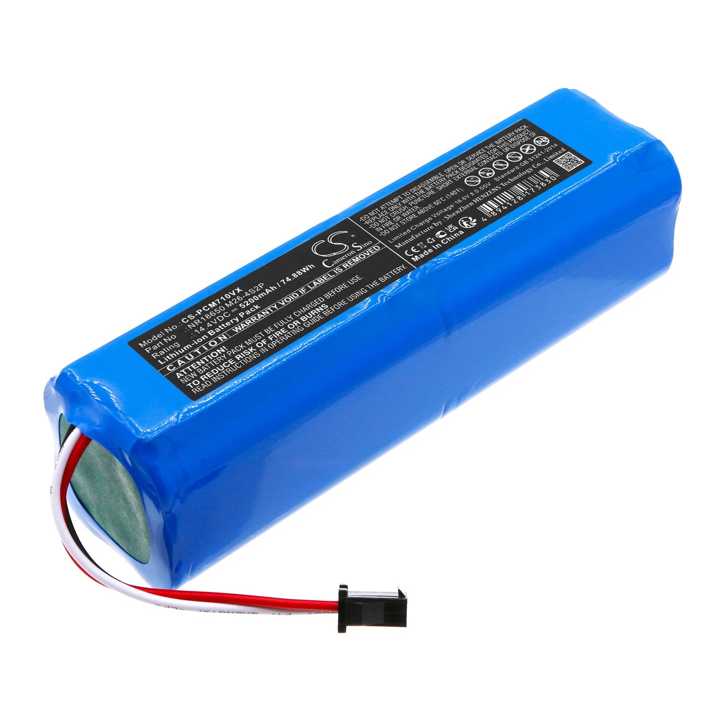 Replacement Battery for Lenovo  Cleaner T1S pro – Vacuum – 5200mAh / 74.88Wh / 14.4V