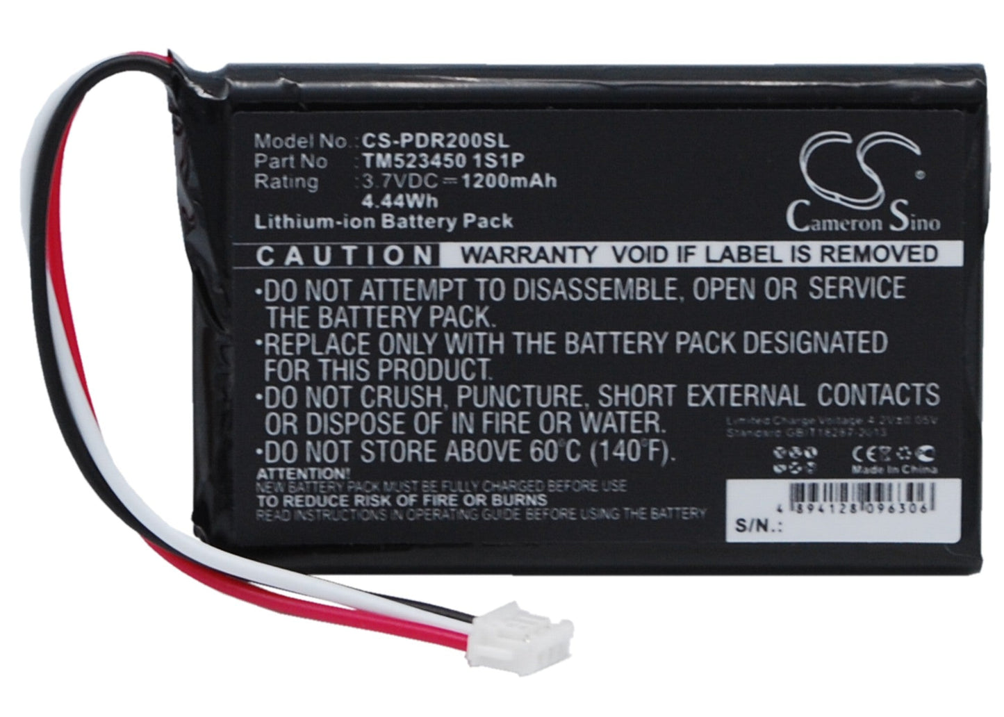 Replacement Battery for PHAROS  Drive GPS 200 – GPS, Navigator – 1200mAh / 4.44Wh / 3.7V