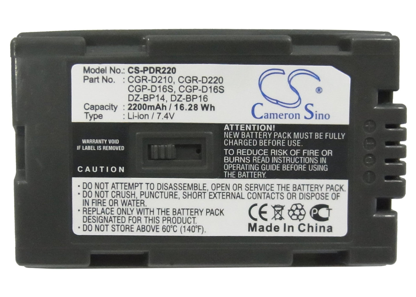 Replacement Battery for HITACHI  DZ-MV200A – Camera – 2200mAh / 7.4V