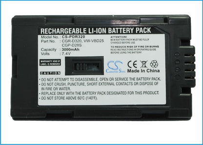 Replacement Battery for Panasonic  AG-DVC15 – Camera – 3300mAh / 7.4V