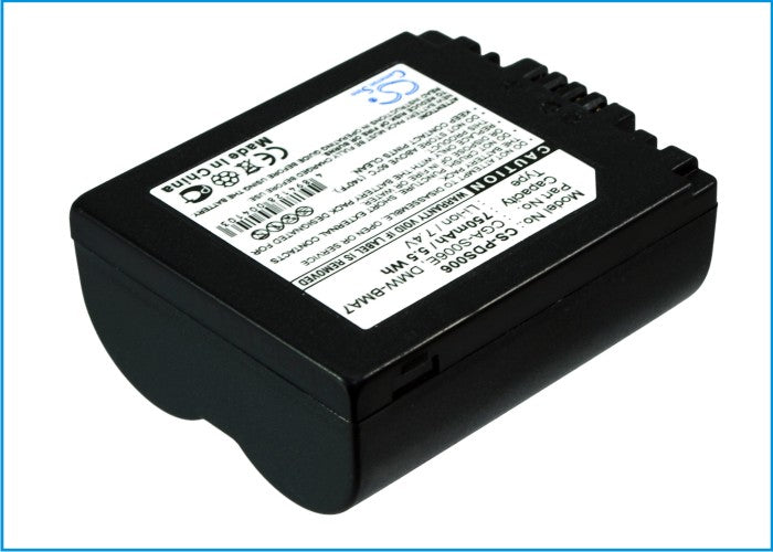 Replacement Battery for Panasonic  Lumix DMC-FZ18 – Camera – 750mAh / 5.55Wh / 7.4V