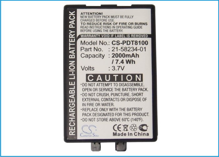 Replacement Battery for Symbol  PDT8100 – Barcode Scanner – 2000mAh / 3.7V