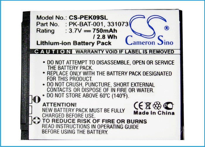 Replacement Battery for Peek  9 – Mobile, SmartPhone – 750mAh / 3.7V