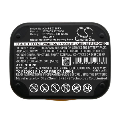 Replacement Battery for Panasonic  EY3653 – Power Tools – 3300mAh / 23.76Wh / 7.2V