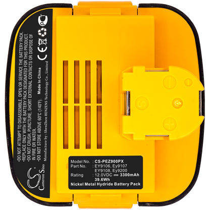 Replacement Battery for Panasonic EY3000 EY3502FQMKW, EY3502NQ, – 3300mAh/39.6Wh
