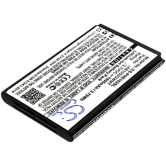 Replacement Battery for Philips  E103 – Mobile, SmartPhone – 1000mAh / 3.70Wh / 3.7V