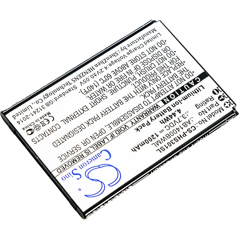 Replacement Battery for Philips  S301 – Mobile, SmartPhone – 1200mAh / 4.44Wh / 3.7V