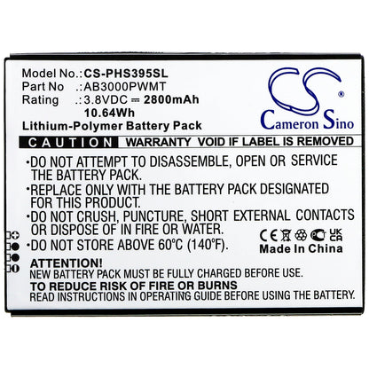 Replacement Battery for Philips  CTS395 – Mobile, SmartPhone – 2800mAh / 10.64Wh / 3.8V