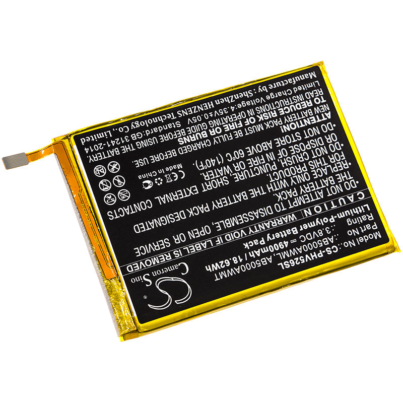 Replacement Battery for Philips  CTV526 – Mobile, SmartPhone – 4900mAh / 18.62Wh / 3.8V