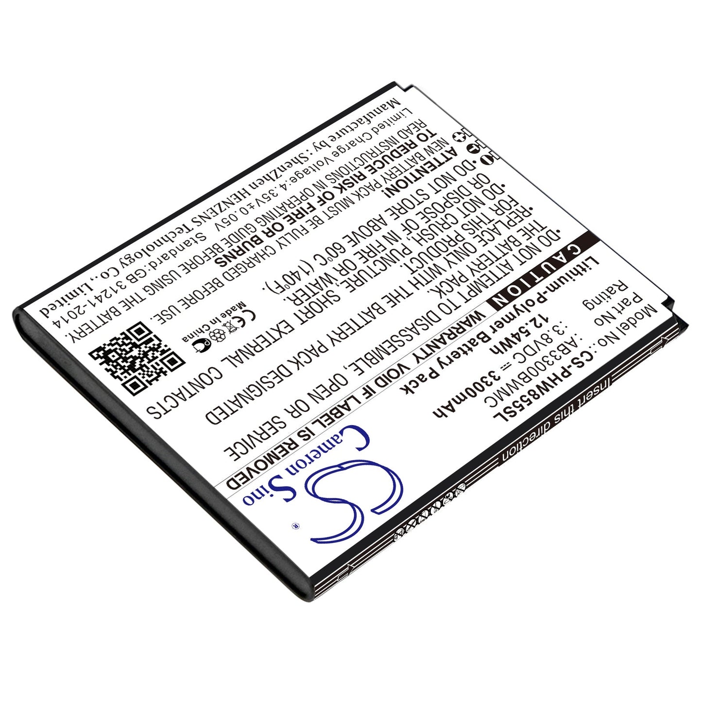 Replacement Battery for Philips  W8555 – Mobile, SmartPhone – 3300mAh / 12.54Wh / 3.8V