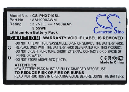 Replacement Battery for Philips  Xenium X710 – Mobile, SmartPhone – 1500mAh / 3.7V