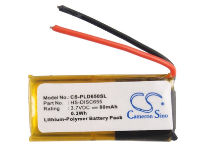 Replacement Battery for Plantronics  Discovery 610 – Wireless Headset – 80mAh / 0.30Wh / 3.7V