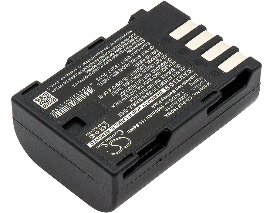 Replacement Battery for Panasonic  Lumix DMC-GH3 – Camera – 1600mAh/11.84Wh / 7.4V