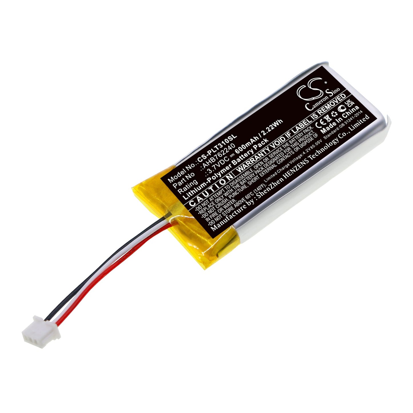 Replacement Battery for Plantronics  Backbeat Fit 3100 Wireless Cha – Wireless Headset – 600mAh / 2.22Wh / 3.7V