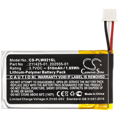 Replacement Battery for Plantronics  Savi 8210 – Wireless Headset – 510mAh / 1.89Wh / 3.7V