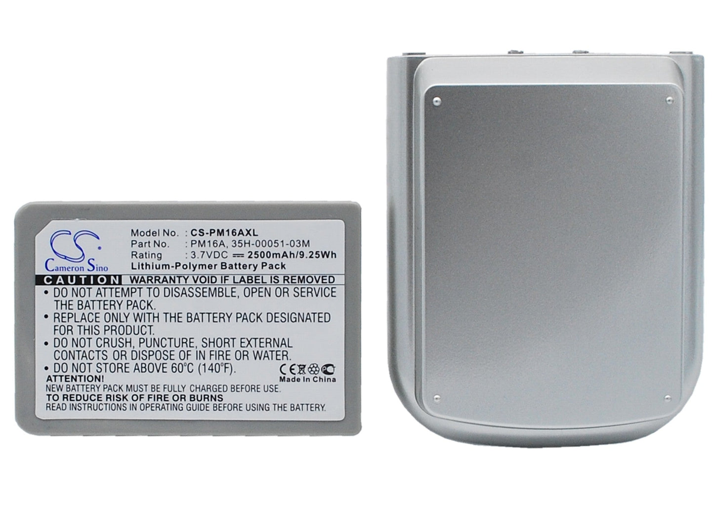 Replacement Battery for Qtek  S100 – Mobile, SmartPhone – 2500mAh / 9.25Wh / 3.7V