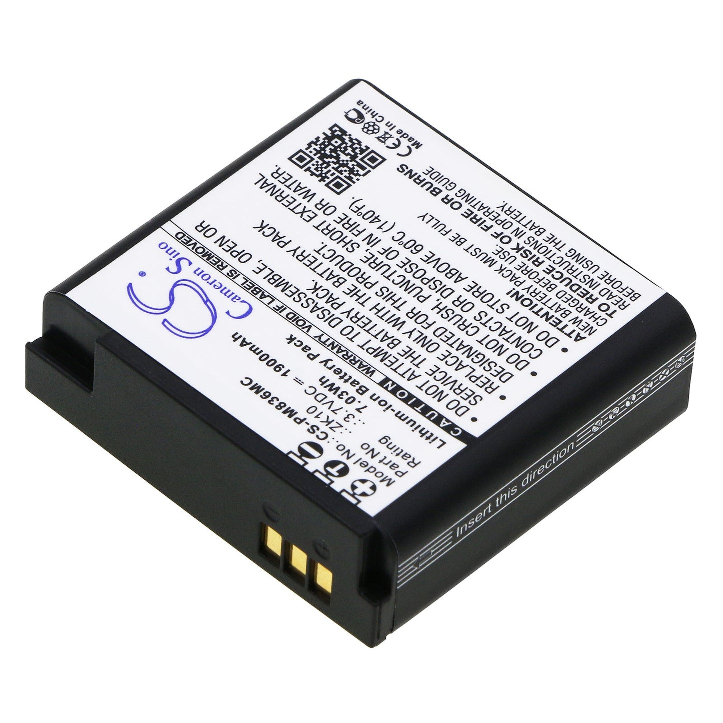 Replacement Battery for Polaroid  iM1836 – Camera – 1900mAh / 7.03Wh / 3.7V