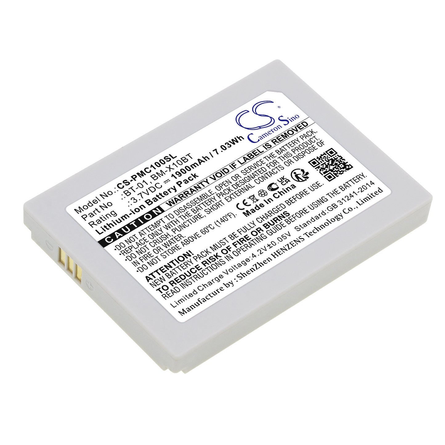 Replacement Battery for Pliant  00004394 – Wireless Headset – 1900mAh / 7.03Wh / 3.7V