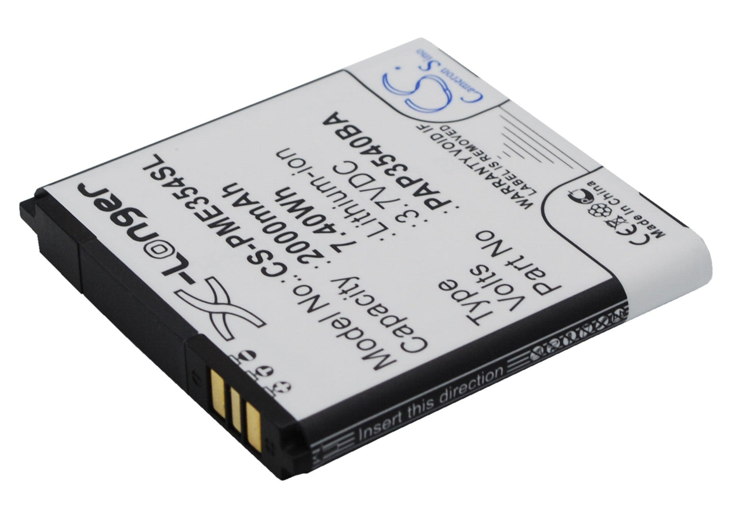 Replacement Battery for Prestigio  MultiPhone 3540 Duo – Mobile, SmartPhone – 2000mAh / 7.40Wh / 3.7V