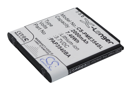 Replacement Battery for Prestigio  MultiPhone 3540 Duo – Mobile, SmartPhone – 2000mAh / 7.40Wh / 3.7V