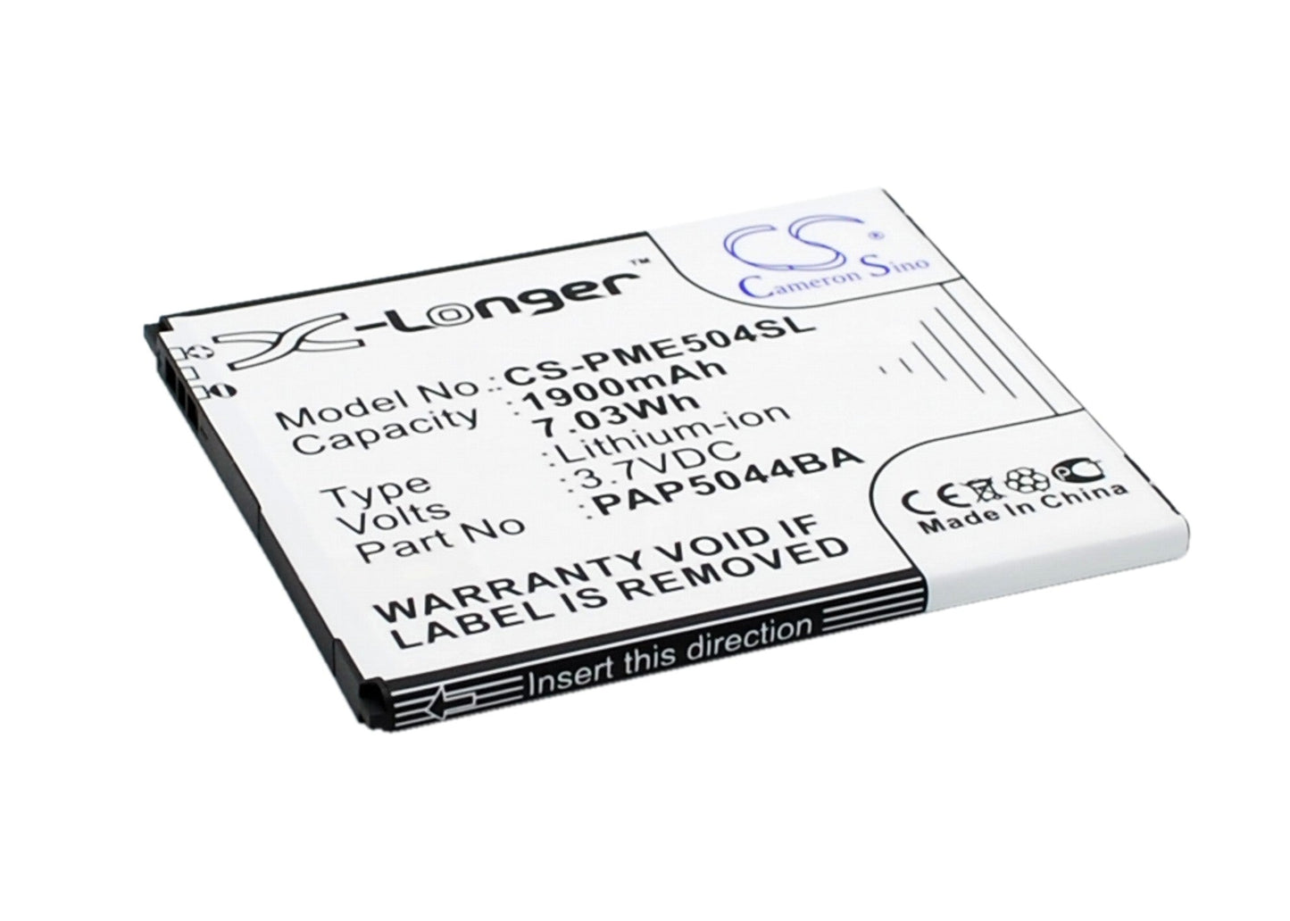 Replacement Battery for Prestigio  MultiPhone 5044 Duo – Mobile, SmartPhone – 1900mAh / 7.03Wh / 3.7V