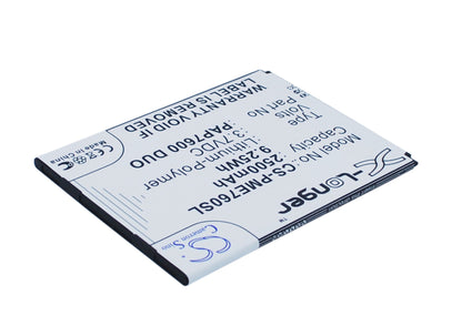 Replacement Battery for Prestigio  MultiPhone 7600 Duo – Mobile, SmartPhone – 2500mAh / 9.25Wh / 3.7V