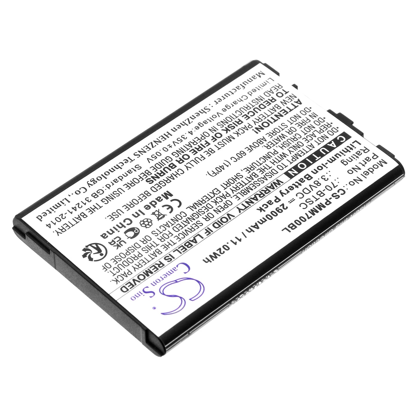Replacement Battery for Point Mobile  PM70 – Barcode Scanner – 2900mAh / 11.02Wh / 3.8V