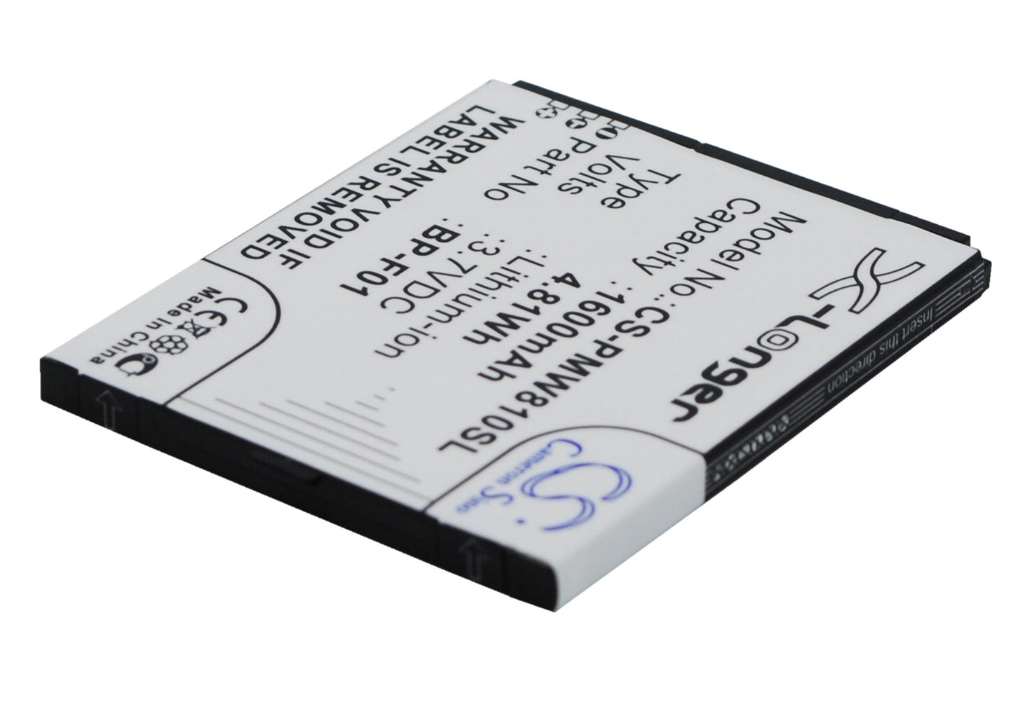 Replacement Battery for PHICOMM  FWS610 – Mobile, SmartPhone – 1300mAh / 4.81Wh / 3.7V