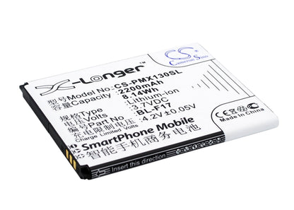 Replacement Battery for PHICOMM  2S – Mobile, SmartPhone – 2200mAh / 8.14Wh / 3.7V