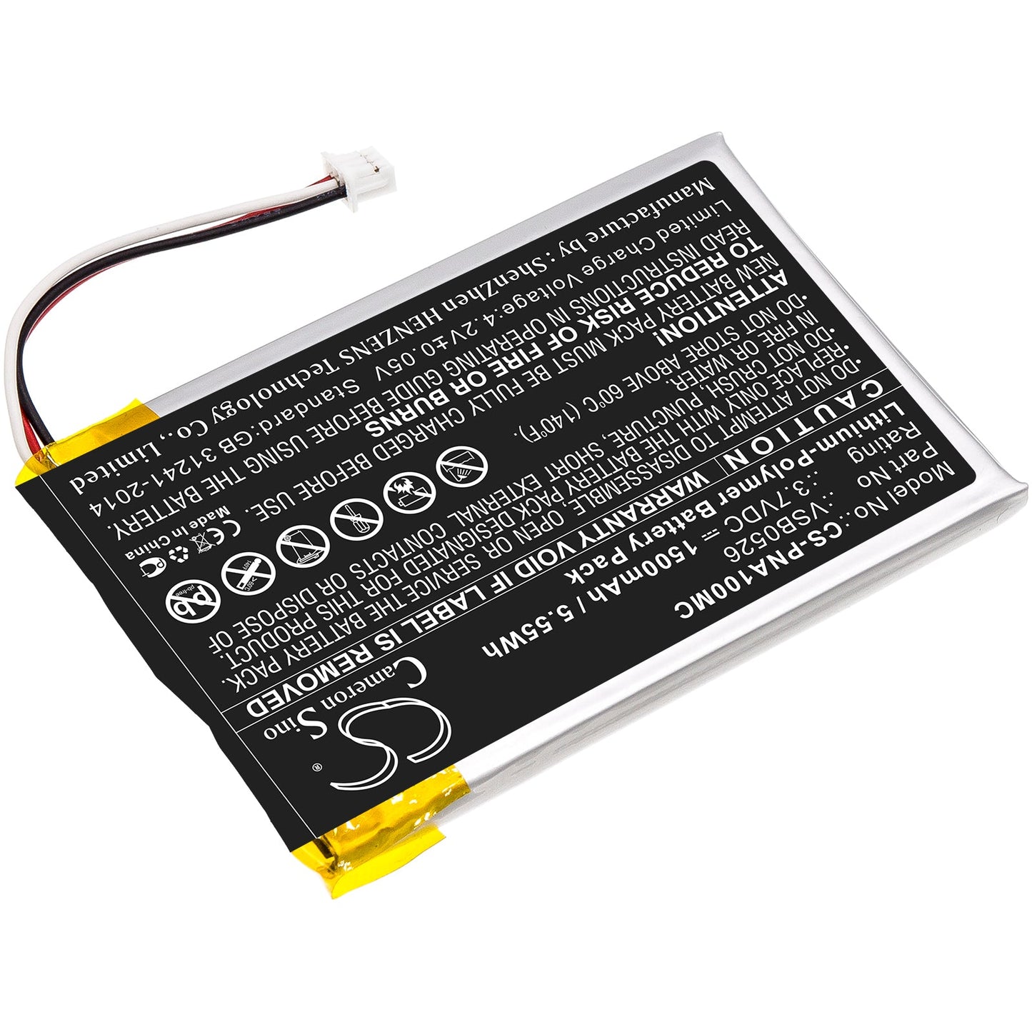 Replacement Battery for Panasonic  HX-A100 – Camera – 1500mAh / 5.55Wh / 3.7V