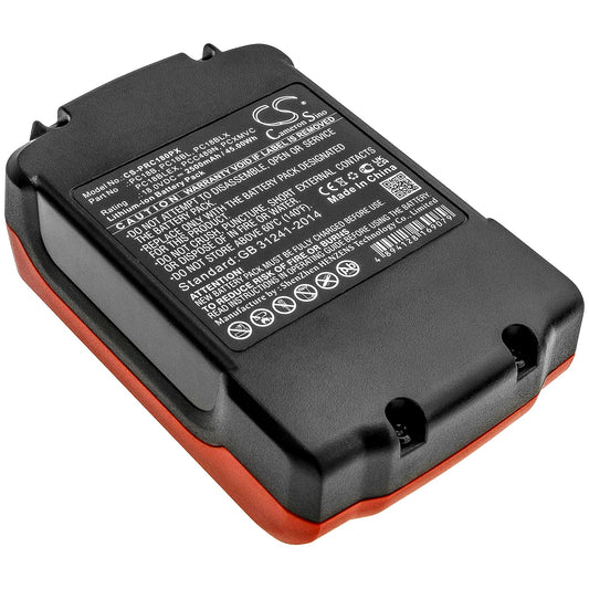 Replacement Battery for Porter Cable  PC1800D – Power Tools – 2500mAh / 45.00Wh / 18.0V