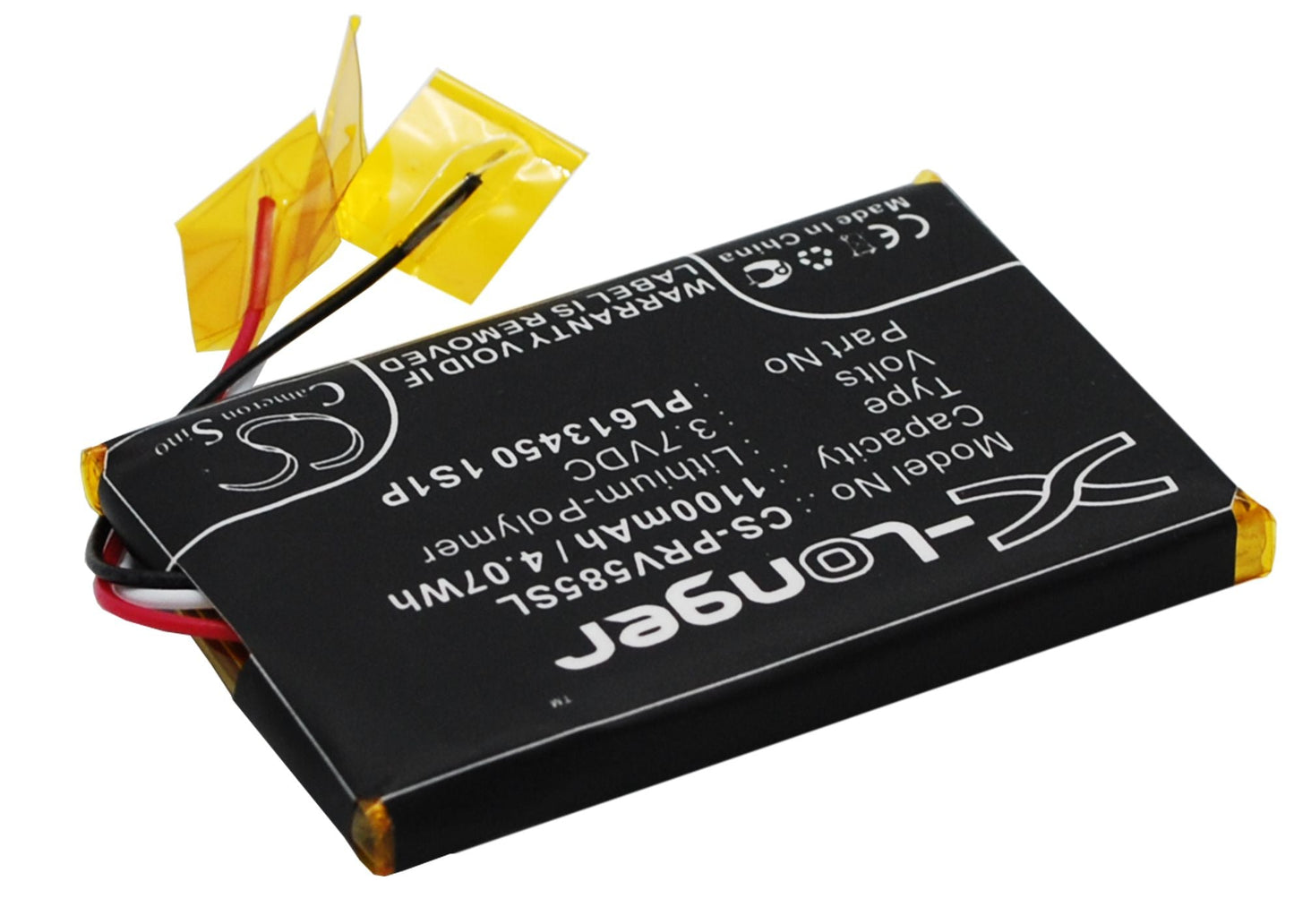 Replacement Battery for Prestigio  GeoVision 5850HDDVR – GPS, Navigator – 1100mAh / 4.07Wh / 3.7V