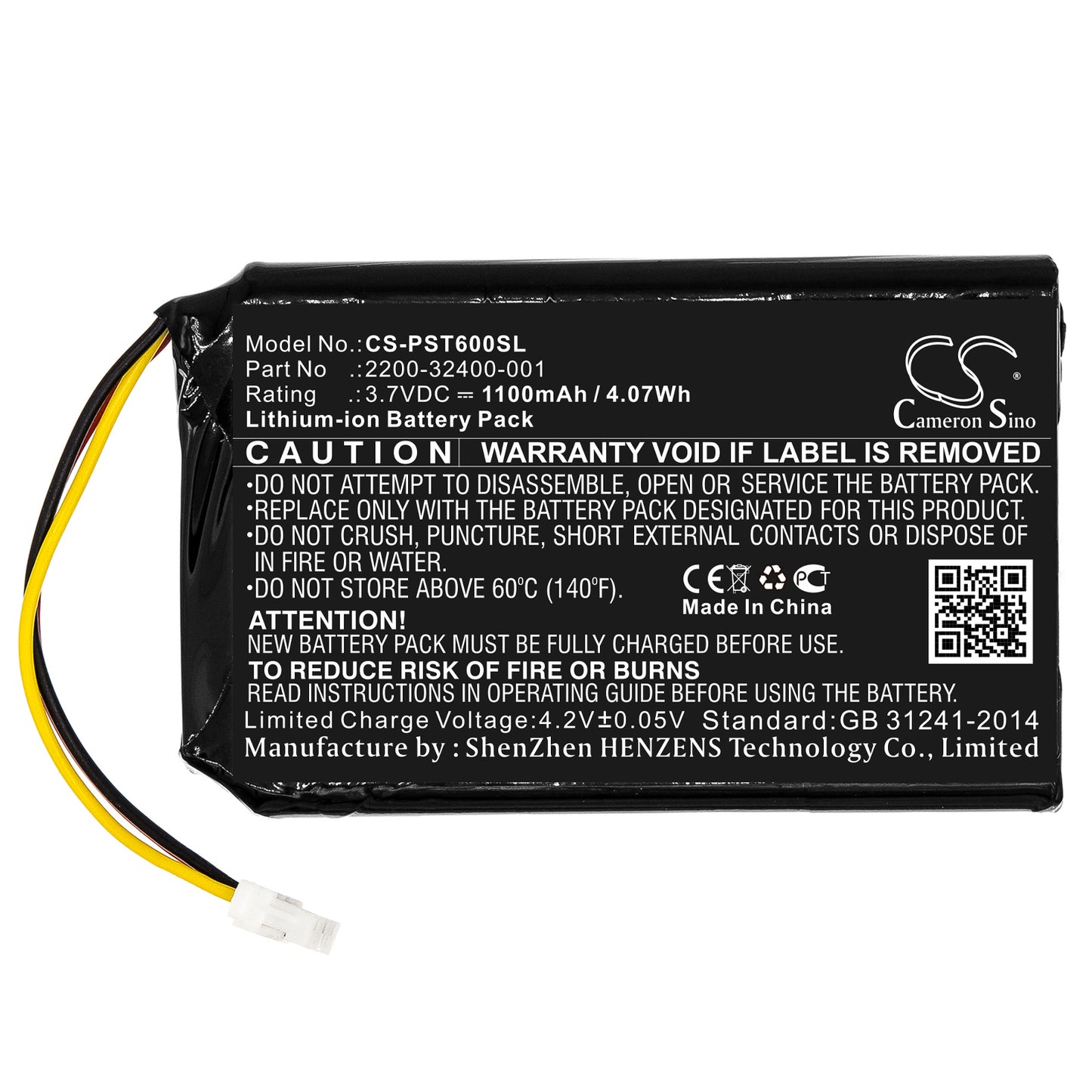Replacement Battery for Polycom  PWM-10T, QDX-6000, Wireless Soundstation PWM-10 Speaker – 3.7V Li-ion | 1100mAh, 4.07Wh